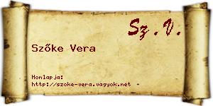 Szőke Vera névjegykártya