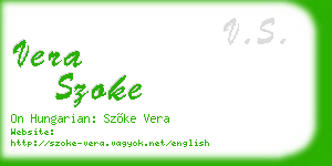 vera szoke business card